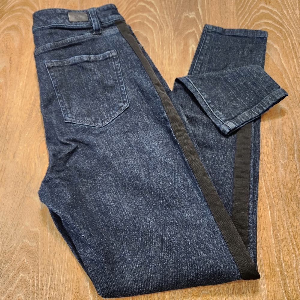 LAUREN RALPH‎ LAUREN "Regal Skinny Jeans" Tuxedo Stripe Size 10
